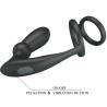 Pretty love - emoni anillo pene + plug anal 12 vibraciones negro - 6