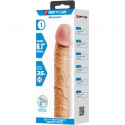 Pretty love - stevenson funda pene con extensión de 7.6 cm natural