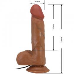 Baile - bahamut vibrador realístico 21.8 cm natural control remoto