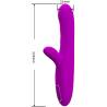Pretty love - angelique vibrador multifunción + estimulador de clítoris morado - 3
