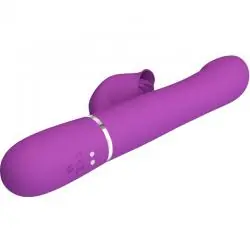 Pretty love - vibrador & estimulador multifunción 4 en 1 morado