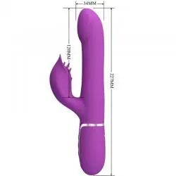 Pretty love - vibrador & estimulador multifunción 4 en 1 morado
