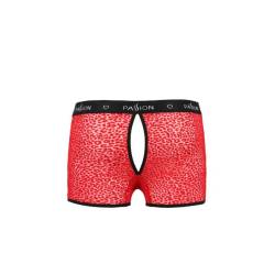 Short Parker Passion 046 rojo con abertura, la prenda sola, de espaldas