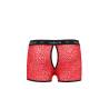 Short Parker Passion 046 rojo con abertura, la prenda sola, de espaldas