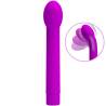 Vibrador Pretty Love Logan morado con el dibujo de su vibración
