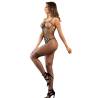 Bodystocking Tirantes Finos Negro Subblime, de lado