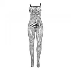 Subblime - 952112 bodystocking de rejilla con detalle en pecho y vientre negro talla única