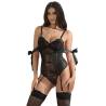 Subblime - 955496 body de encaje con lazos y ligas negro s/m - 1