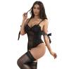 Subblime - 955496 body de encaje con lazos y ligas negro s/m - 3