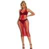 Subblime - 952327 vestido de rejilla largo rojo talla única - 2