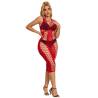 Subblime - 952327 vestido de rejilla largo rojo talla única - 3