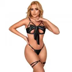 Subblime - 955205 set sujetador con lazo negro ajustable l/xl