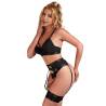 Subblime - 955236 set sujetador con liguero bondage negro s/m - 3