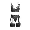 Subblime - 955236 set sujetador con liguero bondage negro s/m - 5