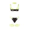 Subblime - 955274 set sujetador con collar y detalles para piernas verde fluorescente s/m - 6