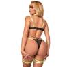 Subblime - 955281 set sujetador con collar y detalles para piernas verde fluorescente l/xl - 2