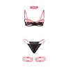 Subblime - 955304 set sujetador con collar y detalles para piernas rosa fluorescente l/xl - 5