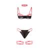 Subblime - 955304 set sujetador con collar y detalles para piernas rosa fluorescente l/xl - 6