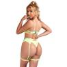 Subblime - 955328 set sujetador con encaje y ligueros verde y azul l/xl - 2