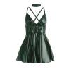 Subblime - 955441 vestido con tirantes de cuero verde l/xl - 6