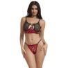 Conjunto de Charol Rojo con Anillas Subblime L/XL, de frente