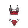 Conjunto de Charol Rojo con Anillas Subblime L/XL, el conjunto sin modelo