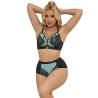 Subblime - 955557 conjunto sujetador con cremallera de malla de charol verde s/m - 1