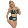 Subblime - 955557 conjunto sujetador con cremallera de malla de charol verde s/m - 2