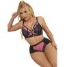 Subblime - 955588 conjunto sujetador con cremallera de malla de charol rosa l/xl - 3