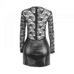 Subblime - 955601 vestido de manga larga con encaje negro l/xl