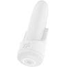 Satisfyer Playful Four, estuche blanco de lado con el botón