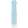 Satisfyer Playful Four, bala azul con funda curva de frente
