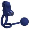 Pretty love - remington doble anillo vibrador con plug azul - 1