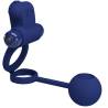 Pretty love - remington doble anillo vibrador con plug azul - 3