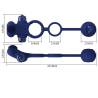 Pretty love - remington doble anillo vibrador con plug azul - 6