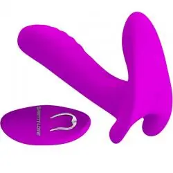 Pretty love - masajeador & vibrador 12 vibraciones control remoto morado