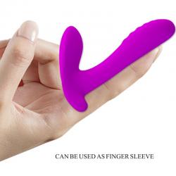 Pretty love - masajeador & vibrador 12 vibraciones control remoto morado
