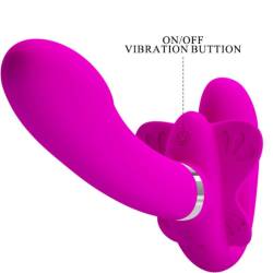 Pretty love - valerie vibrador doble strap-on 12 vibraciones morado - - 6