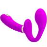 Pretty love - thunderbird vibrador doble strap-on control remoto morado - 3