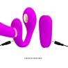 Pretty love - thunderbird vibrador doble strap-on control remoto morado - 6