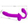 Pretty love - kelpie estimulador strap-on doble morado - 4