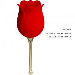 Pretty love - rose lover rosa estimuladora de clítoris 12 vibraciones rojo