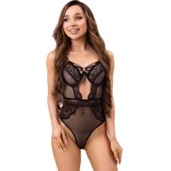 Livco corsetti fashion - paula lc 20209 body con adornos de encaje negro s/m - 4