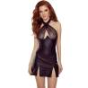 Chemise Passion Kesmina negra halter S/M, modelo de frente