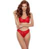 Passion - denelia set tanga + top rojo l/xl - 1