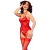 Chilirose - cr 4845 corset y medias rojo - 2