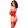 Chilirose - cr 4845 corset y medias rojo - 5