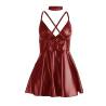 Subblime - 955397 vestido con tirantes de cuero burdeos s/m - 6
