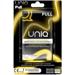 Uniq - pull preservativos con tiras sin látex 3 unidades
