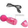 Carga USB del Pretty Love mini masajeador magenta